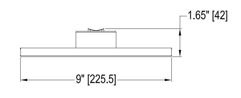 LOC-9RDDL-17WMCCT - LED 9 INCH SURFACE MOUNT DOWNLIGHT, 17W, MULTI-CCT 2700K, 3000K, 3500K, 4000K, 5000K, 1,300LM, DIMMABLE, 120V, CRI80, UL & ENERGY STAR LISTED