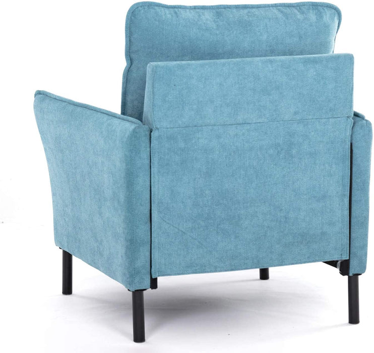 Accent Fabric Chair, Modern Upholstered Arm Chair Single Sofa Couch for Living Room, Club, Bedroom