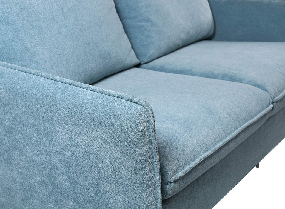 Sofa,Loveseat Couch Small Spaces Upholstered Modern Tufted Fabric for Living Room,Blue,Grey