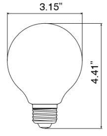 FILAMENT BULB G25 5.5W 500LM 2700K E26 DIMMABLE 110-130V 4F UL QUALIFIED