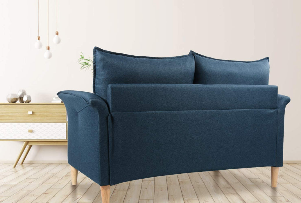 Loveseat, Sofa Love Seats, Home Fabric Modern Upholstered Couch, Easy Assembly,Blue